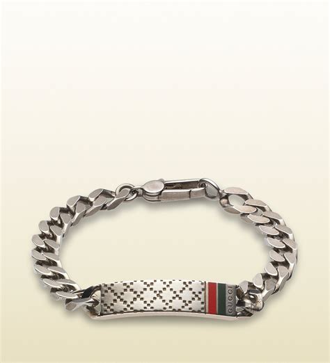 gucci silver mens bracelet|men gucci bracelet for sale.